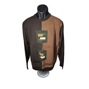 NWT VINTAGE TURNBURY 100% MERINO WOOL SWEATER size large